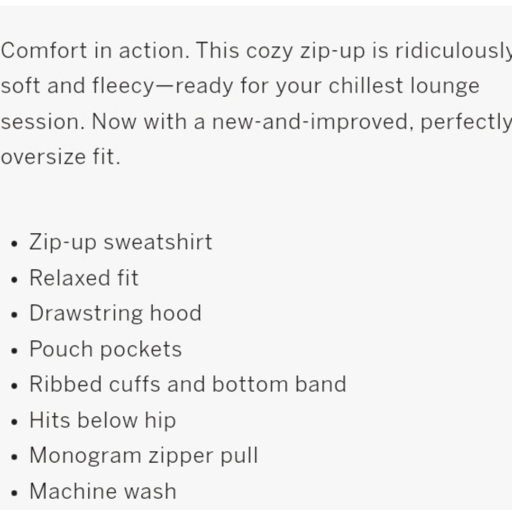 Victoria's Secret Fulk Zip Hoodie - Picture 2 of 2